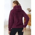 thumbnail image 6 of Pioneer Camp Women's Fuzzy Fleece Jacket Full Zip Up Lightweight Warm Soft Fleece Coat with hood for Spring Fall Winter, 6 of 7