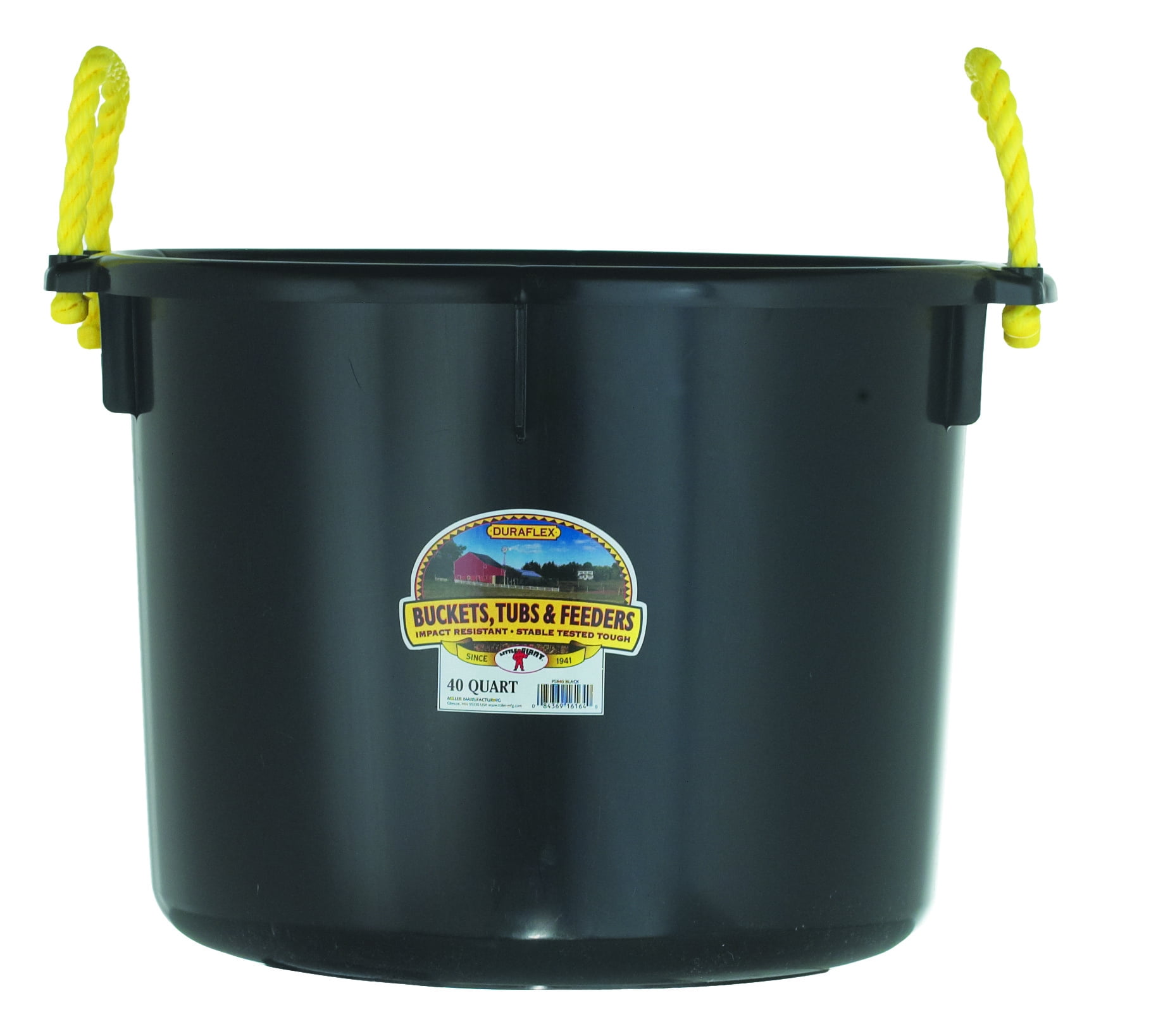 Miller Manufacturing Black Muck Tub, 40Quart