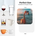 thumbnail image 6 of Vsdgher Swimming Goggled Flamingo Leather Coasters for Drinks, Durable Drink Coasters 4 Set for Tabletop Protection, Luxurious Home Décor and Housewarming Gift ( {designName})Square, 6 of 6