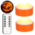thumbnail image 2 of Deago Halloween LED Pumpkin Lights with Remote and Timers Battery Operated Orange Jack-O-Lantern Lights Flameless Candles for Halloween Decorations, 2 of 8