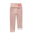 thumbnail image 6 of NAISIBABY Girls Fleece Lined Leggings (2-9T), Soft Tights Stretchy High Waisted Winter Thermal Pants Pink 4T, 6 of 6