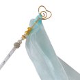 thumbnail image 1 of Cat Ribbon Wand Beaded Bell Star Heart Cat Teaser Ribbon Cat Interactive Toy, 1 of 10