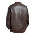 thumbnail image 5 of Men's Stand Collar Motorcycle Jacket Faux Leather Baseball Jacket Coat, Lightweight Full Zip Biker Outwear for Street Riding Commute Travel Daily Work, 5 of 6