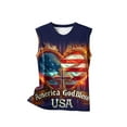 thumbnail image 2 of HaoXianJian Womens 2025 Flag Patriotics Tank Tops for Women 4th of July Shirt USA Flag Graphic Tank Tops Summer Tees Crew Neck Sleeveless Shirts Coloful Printed Vests, 2 of 5