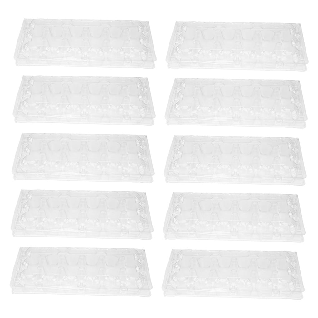 OUNONA 40Pcs Versatile Quail Eggs Packaging Containers with Buckle Kitchen Supply