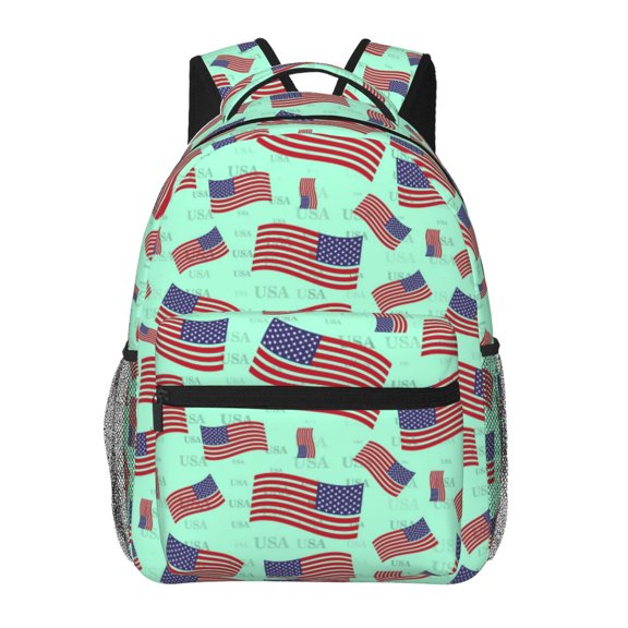 Xecao Usa Flag Backpack, a stylish and functional choice for both men and women, is the perfect basic bookbag for college, work, or travel