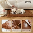 thumbnail image 4 of Dog   ed for Crate Puppy   eds PU Leather Crate Pad Mat for Medium Dogs Waterproof Anti-Slip Polyester Fi  erfill 27.5×35.4×1inch   rown, 4 of 9