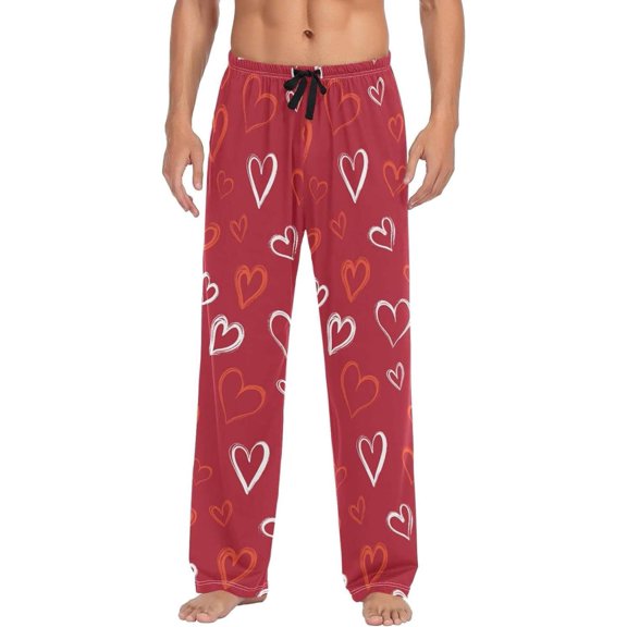 GZHJMY Valentine's Day Pajama Pants for Men, Lounge Pants Lightweight Men Pajama Bottoms with Drawstring Pockets, Christmas New Year Birthday Gifts, XX-Large