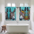 thumbnail image 5 of Donkey Couple Tier Curtains 54 Inch Length, Funny Animals Flowwers Wooden Oil Paint Cafe Short Curtains for Bathroom Over Sink, Small Kitchen Curtain Light Filtering Drapes 2 Panels 27.5"Wx54"L, 5 of 9