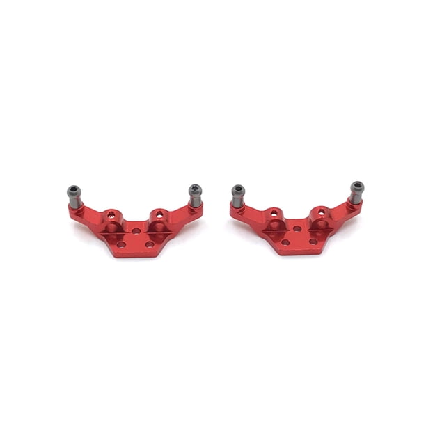 Soporte de choque de metal Ajuste del soporte Modelo de soporte Absorbador actualizado 1/28 Reemplazo de repuesto de vehículos para WLTOYS K969 K979 K989 K999 P929 rojo 2pcs tholdsy FN001332-02