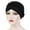 Black, variant on Women Ruffle Turban Hat Soft Plait India Headwrap for Chemo Cancer Patients Comfortable Breathable Daily Wear Headwear