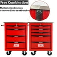 thumbnail image 2 of Aukfa Tool Box 5-Drawer Rolling Tool Chest Combination Workbench for Workshop Garage, Re'd, 2 of 8