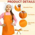 thumbnail image 3 of AUQ 2Sets Kids Apron,Adjustable Fit Apron Toddler Apron,Mess-Free Protection Kids Aprons for Cooking,Combination Style1, 3 of 4
