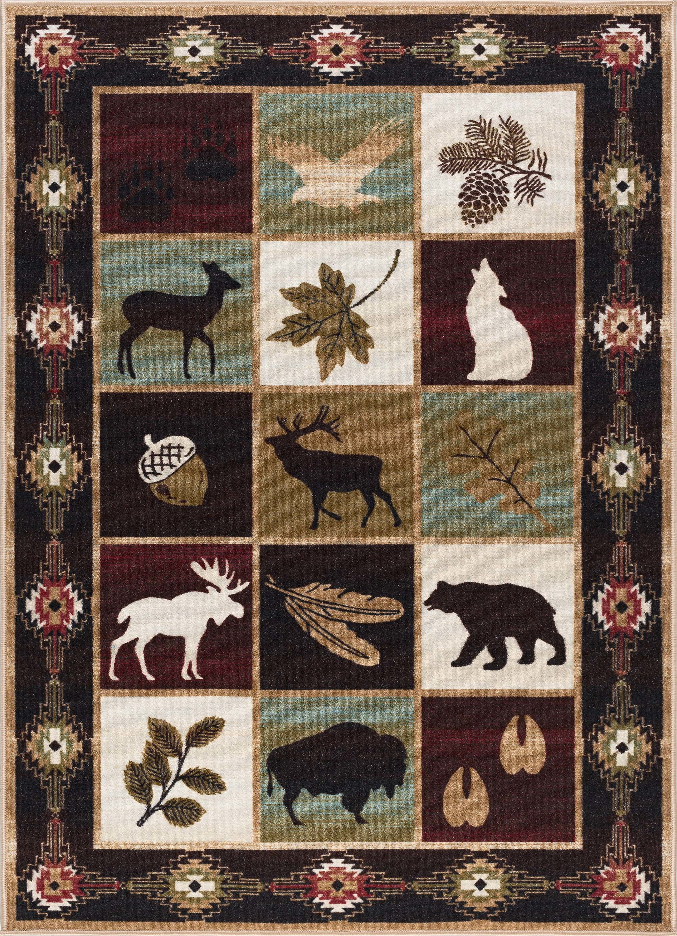 Mainstays Colorblock Wildlife Novelty Area Rug - Walmart.com