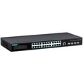 thumbnail image 1 of Yuanley Conmutador Administrado Gigabit De 28 Puertos Con 24 Puertos Rj45 De 10/100/1000Mbps 4X 10Gbps Sfp+ L3 Conmutador Ethernet De Administración Inteligente Vlan Qos Acl Ssl Sin Ventilador Compati, 1 of 5
