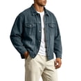 thumbnail image 3 of Denim Jacket for Men Versatile Vintage Washed Workwear Coat Street Style Loose Denim Jacket, 3 of 8
