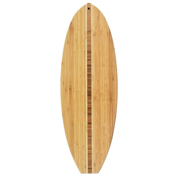 Totally Bamboo Surfboard Shaped Bamboo Serving and Cutting Board, 23" x 7-1/2"