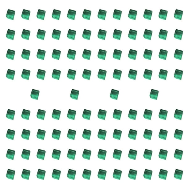 100 bloques de cubos acrílicos, bloques de construcción educativos de seis lados, juego de mesa de aprendizaje, juguetes de entrenamiento sensorial verde