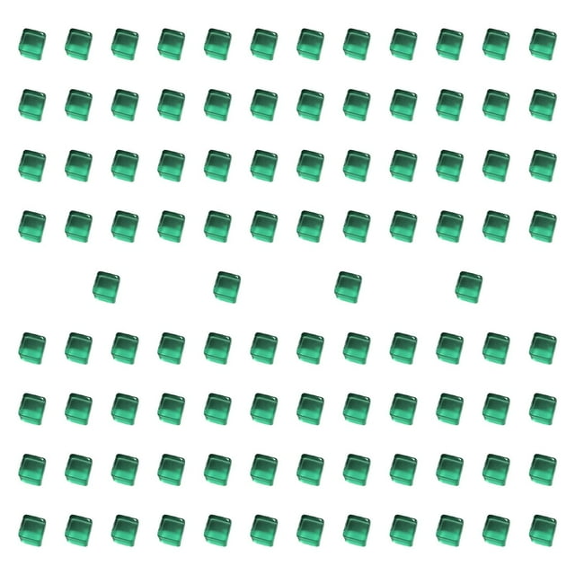 MERIGLARE 100Pcs Acrylic Cubes Blocks, Building Blocks Educational Six Sided Learning Board Game, Sensory Training Toys for Imagination green