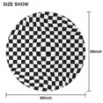 thumbnail image 6 of Black and White Checkered Pattern Round Tablecloth 60"x60",Wrinkle Wipeable Table Cloth for Kitchen Dining Room Picnic Patio Party, 6 of 6