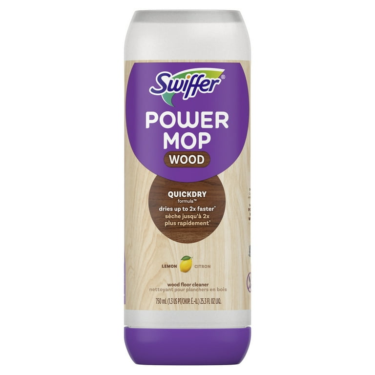 Swiffer Power Mop Wood Refill Solution, QuickDry Hardwood Floor