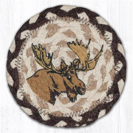 

Capitol 31-IC130M 5 x 5 in. Moose Printed Round Coaster Brown & Natural