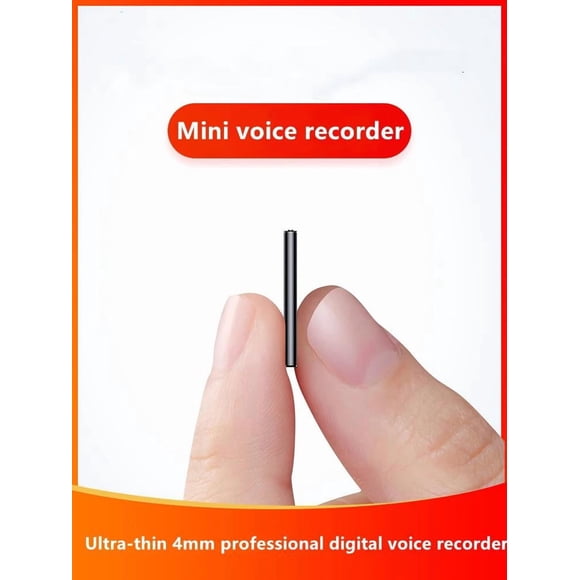 Professional Digital Voice Recorder 64G Mini Dictaphone Ultra Thin HD Long Distance Encryption Voice Activated Audio Recording