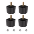 thumbnail image 1 of Patas de muebles redondas cónicas de plástico de 1.4 pulgadas, juego de 4 patas de repuesto para sofá con pernos de colgar M8, 1 of 6