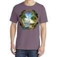 thumbnail image 2 of Wild Bobby, Enjoy Life Vintage Beach Surf Sailboat, Garment-Dyed Washed Look Short Sleeve Tees, Rosewood, Medium, 2 of 3