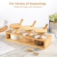 thumbnail image 3 of 3 Packs Clear Glass Seasoning Jar with Wooden Lid Spoon, Glass Container for Salt Sugar Seasoning Pot Storage for Seasoning Condiment, 3 of 6