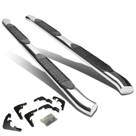 For 15-18 Chevy Colorado/GMC Canyon Crew Cab Stainless Steel 4" Curved Side Step Nerf Bar Running Board Left+Right 16 17