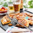 thumbnail image 2 of QIDESHIP fork Of a Pancake Cutter, Stainless Steel Polishing Stone, 1X Pancake Cutter fork, fork Roller Pie Easy Combo Rolling Cutting Pizza with Pizza fork Kitchendining Bar for Sink, 2 of 6