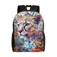 thumbnail image 1 of Fotbe Vibrant Leopard In Flowers Mochila de Viaje para Laptop, Mochila Ejecutiva Delgada y Resistente 15.6", 1 of 8