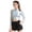 White, variant on Metallic Neck Turtleneck Long Sleeve Crop Top