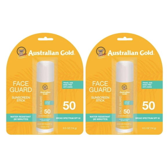 Protector facial Sunscreen Australian Gold SPF 50+, 15 ml (paquete de 2)