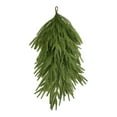 thumbnail image 2 of Artificial Christmas Teardrop Swag Garland,Hanging Norfolk Pine Branches,Artificial Teardrop Faux Pine Needles Branches Wreath Greenery Xmas Holiday Door Mantel Fireplace Home Indoor Outdoor Decor, 2 of 6
