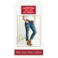 thumbnail image 5 of Signature by Levi Strauss & Co. Women's Mid Rise Slim Cuffed Jeans, 5 of 9