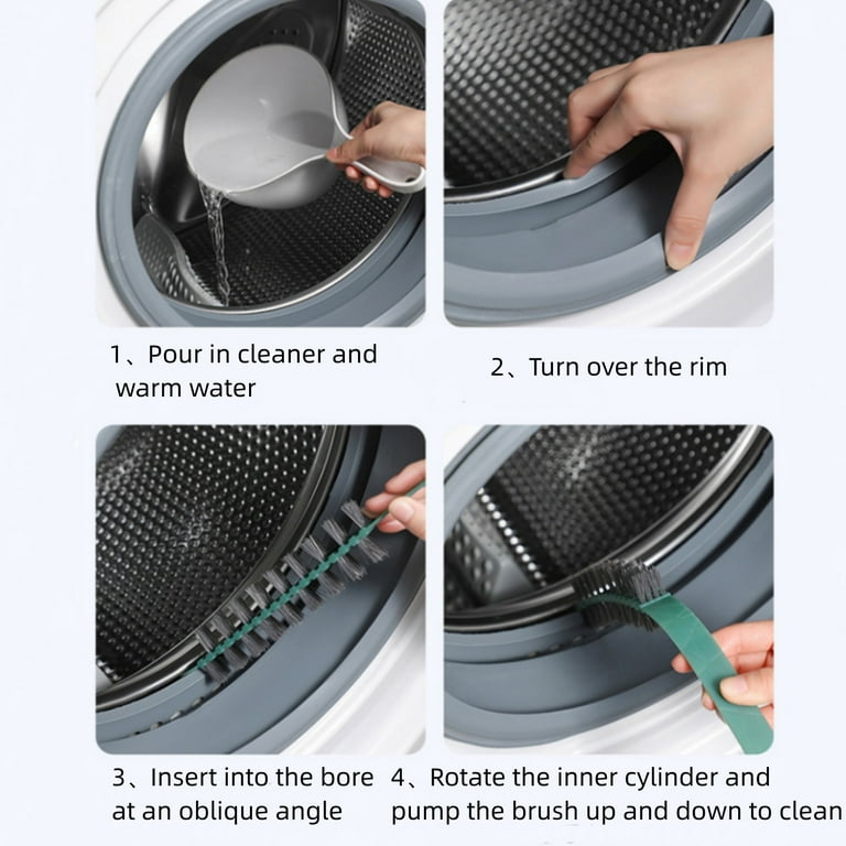 Dengmore 23.6 inch Dryer Vent Cleaner Clothes Dryer Lint Brush Long Flexible Washing Machine Refrigerator Coil Cleaning Brush Stiff Bristle Brush