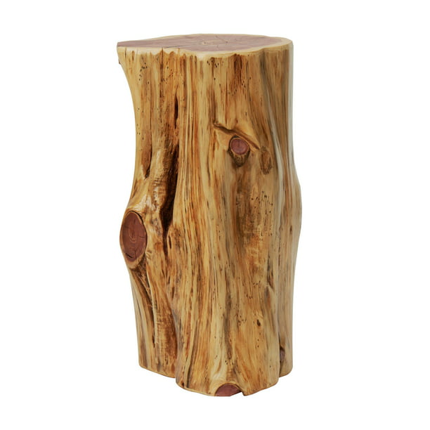 Tree Stump End Table Or Stool Natural, Teak Stump Side Table Outdoor