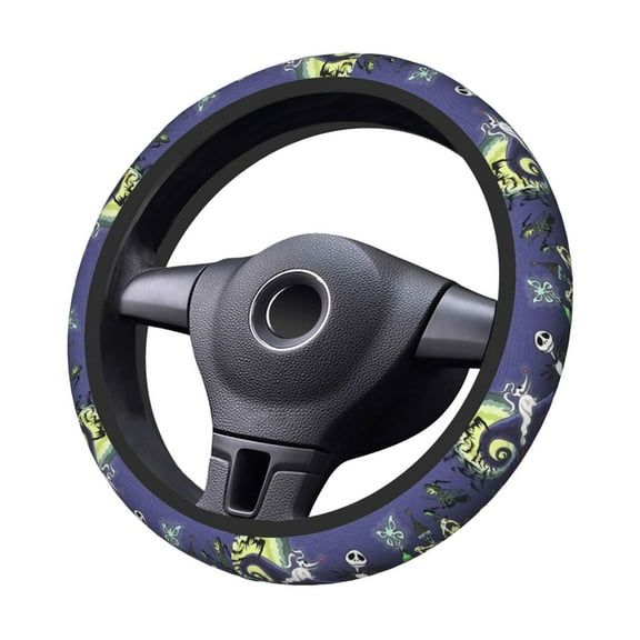 Oogie-Boogie Steering Wheel Cover Elastic Stretch Breathable Vehicle Steering Wheel Protector Car Interior Accessories