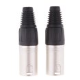 thumbnail image 2 of Conector de cable macho XLR de metal 2 piezas para micrófonos profesionales Baoblaze Conector macho XLR, 2 of 7