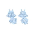 thumbnail image 3 of Aojekbee Baby Girls Summer Shorts Sets Sleeveless Daisy Print Bow Cami Tops PP Shorts Sets, 3 of 10