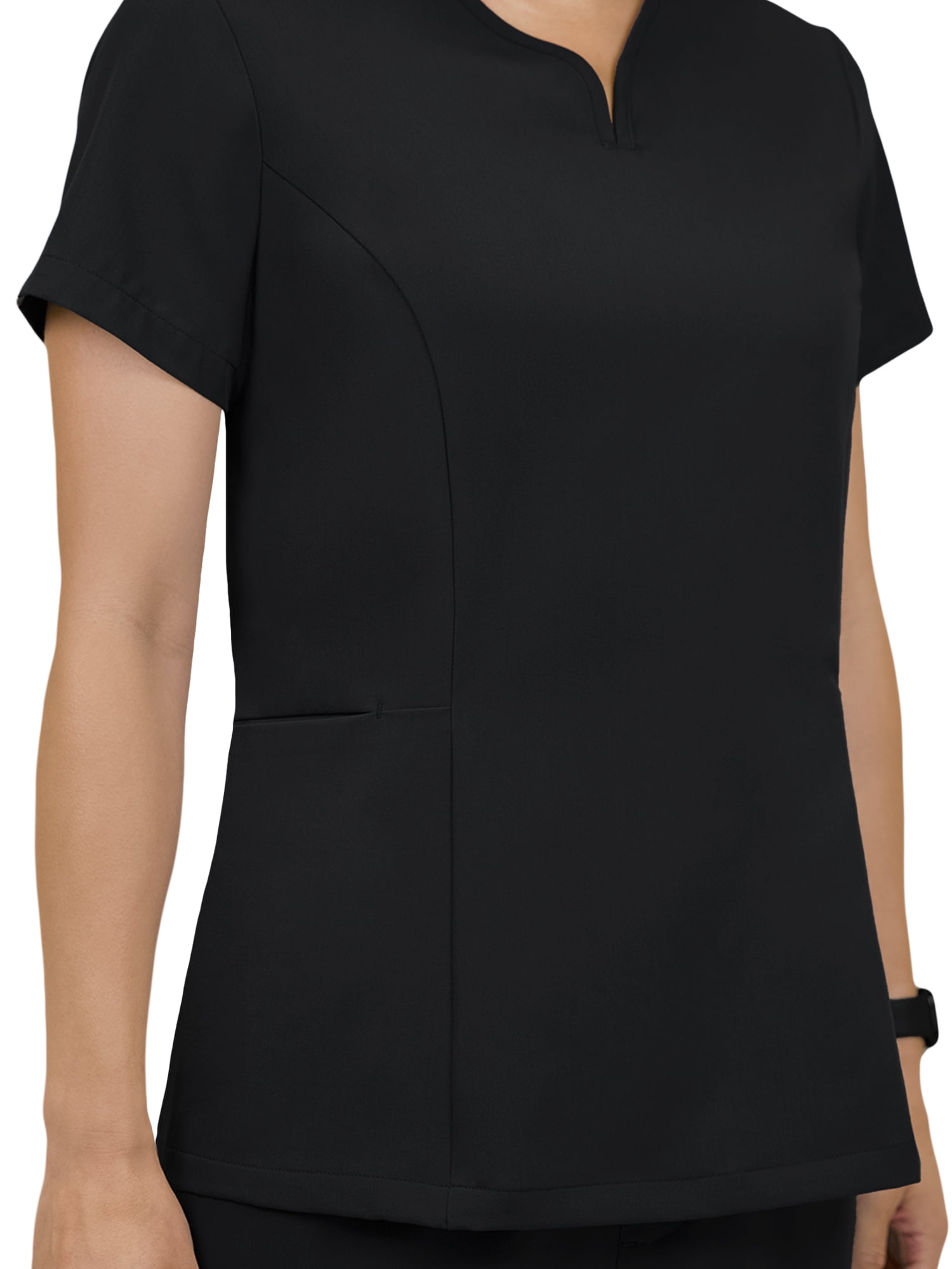 Doctor's Choice Elite -Rx Antimicrobial Fluid-Repel Women's Scrub Top, Black S - XXXL