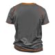 thumbnail image 3 of Men's Raglan T-shirt Retro Short Sleeve Round Neck Letter Printing Tops 4XL, 3 of 3