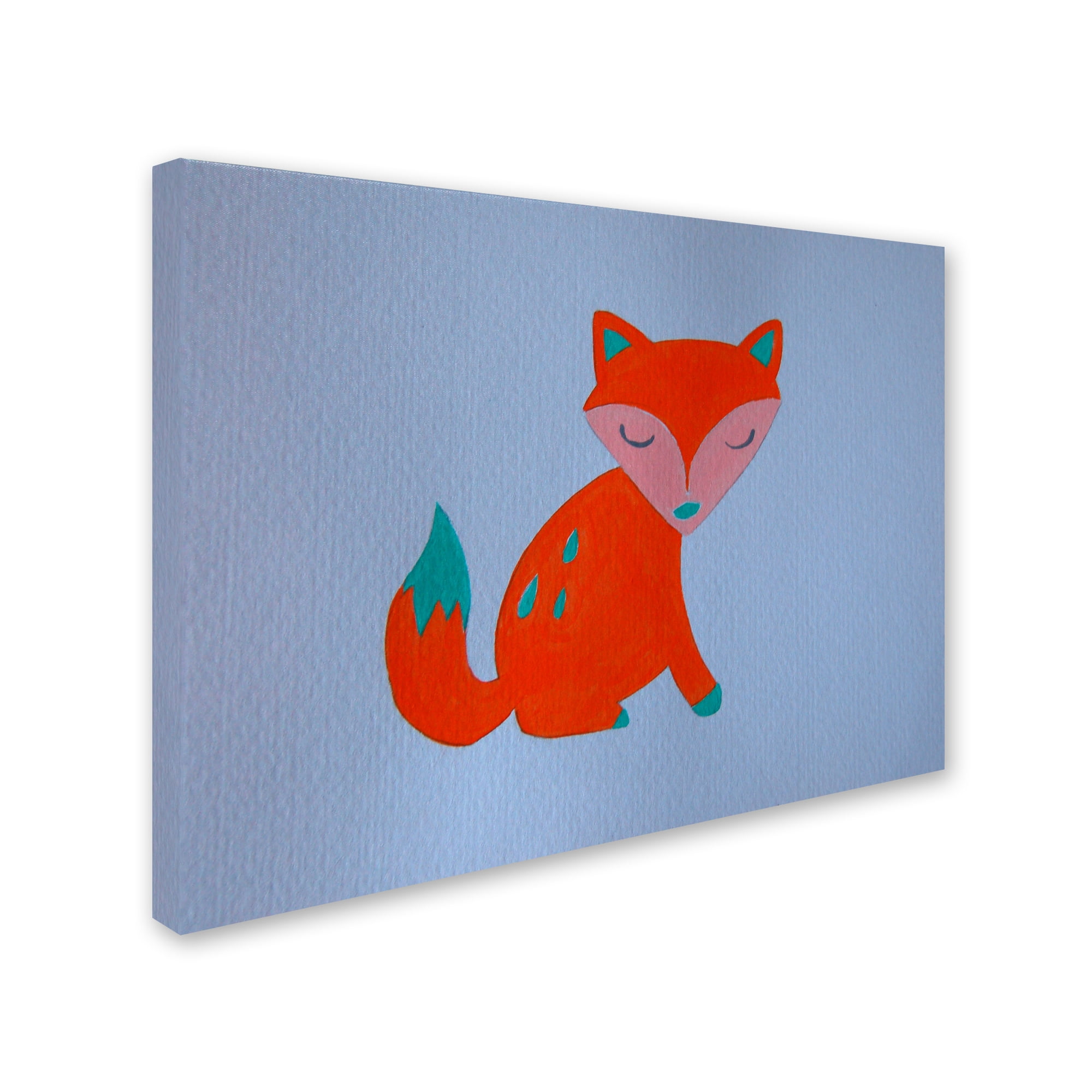 Trademark Fine Art "Orange Fox" Canvas Art by Nicole Dietz