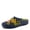 NAVY, variant on Women's ROSEBURG Leather Slides with Adjustable Straps, Cushioned Insole, and Durable Outsole