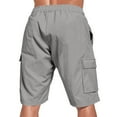 thumbnail image 4 of pstuiky Pantalones cortos para hombre, Pantalones cortos cargo de verano para hombre con cordón en la cintura, bolsillos grandes, pantalones deportivos informales Pantalones cortos de golf, 4 of 9