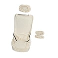 thumbnail image 2 of twisto Office Chair Covers Removable Elastic Chair Seat Cover with Headrest Slipcover And Armrest Protector Polyester Yarn Suitable for Home Office Study Spa White, 2 of 8