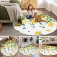 thumbnail image 6 of Round Area Rug 6ft, Lemon Eucalyptus Non-slip Area Rugs Carpet for Living Room/Bedroom/Bathroom/Kitchen, Farm Flower Fruit Country Boho Summer Washable Throw Floor Mat Indoor Outdoor Entrance Doormat, 6 of 9