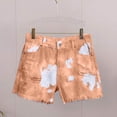 thumbnail image 3 of Ketyyh-chn99 Jean Shorts New Women Sport High Stretchy Shorts Orange,2XL, 3 of 3